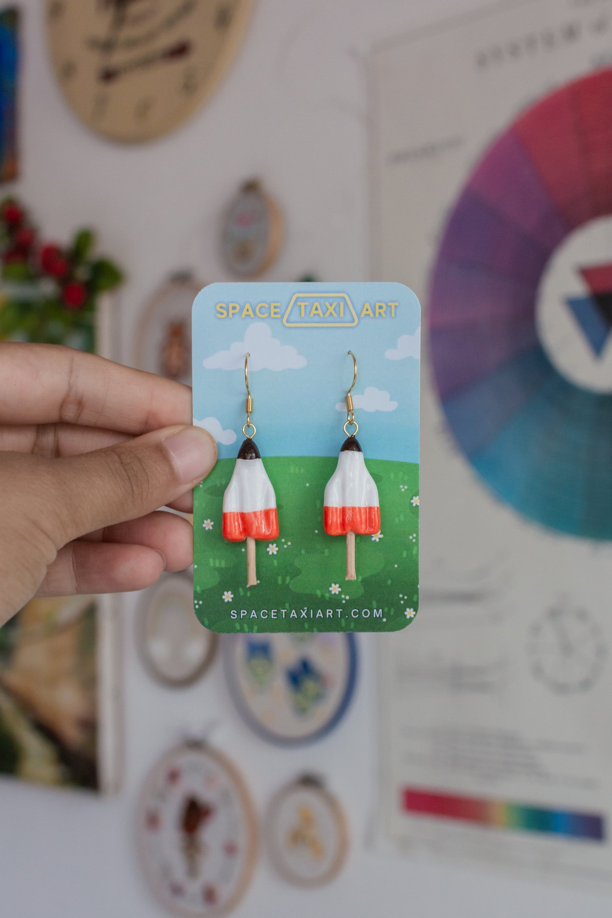 Rocket Ice Cream Earrings 🚀